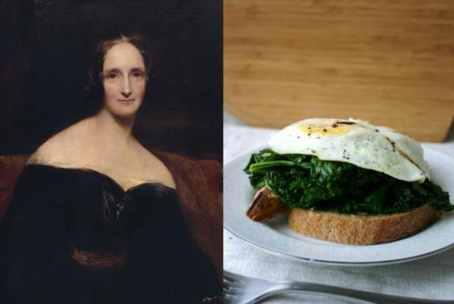Mary Shelley - Kale and Fried Egg Tartine