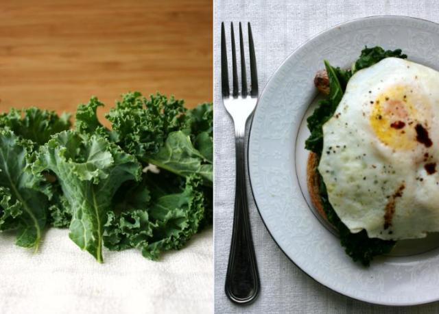 Kale and Fried Egg Tartine Recipe