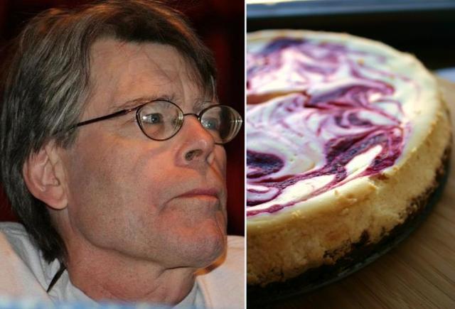 Stephen King: Cranberry Orange Swirl Cheesecake