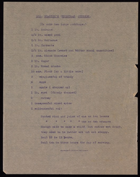 Edith Wharton's Christmas Pudding Recipe